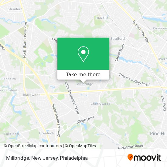Millbridge, New Jersey map