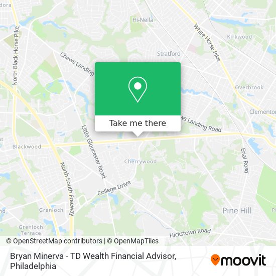 Mapa de Bryan Minerva - TD Wealth Financial Advisor