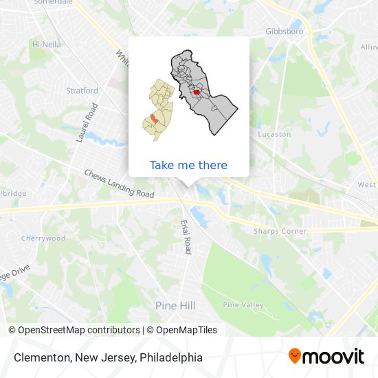 Mapa de Clementon, New Jersey