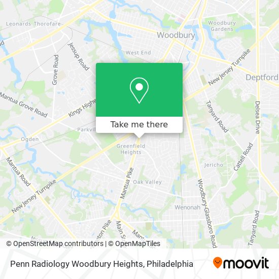 Mapa de Penn Radiology Woodbury Heights