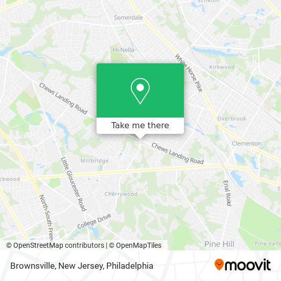 Mapa de Brownsville, New Jersey