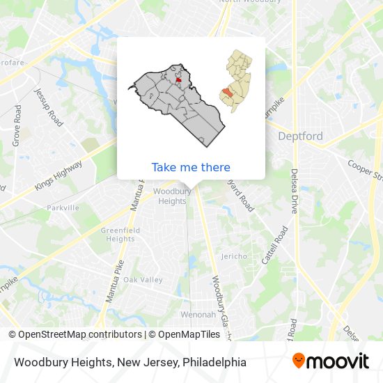 Mapa de Woodbury Heights, New Jersey