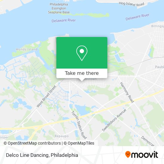 Delco Line Dancing map