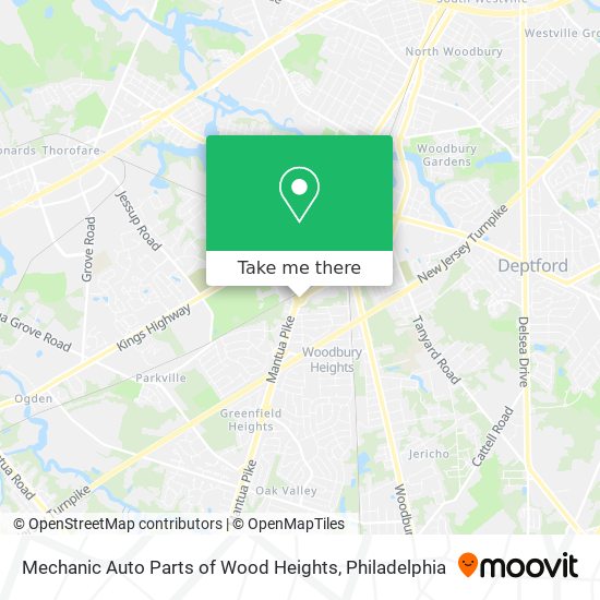 Mechanic Auto Parts of Wood Heights map