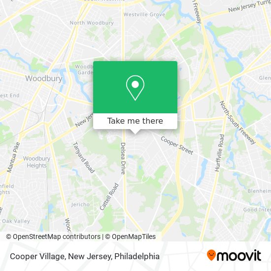 Mapa de Cooper Village, New Jersey