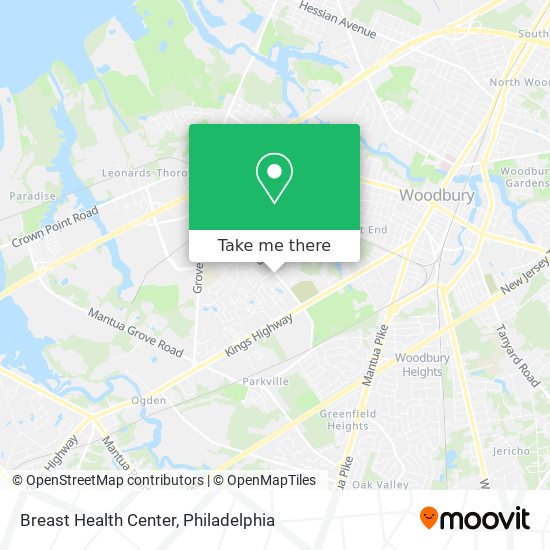 Mapa de Breast Health Center