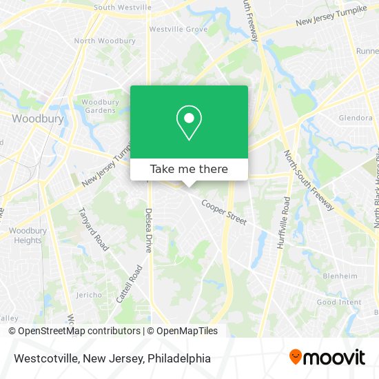 Mapa de Westcotville, New Jersey