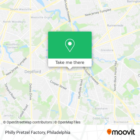 Mapa de Philly Pretzel Factory