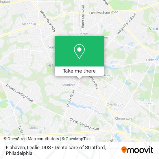 Flahaven, Leslie, DDS - Dentalcare of Stratford map
