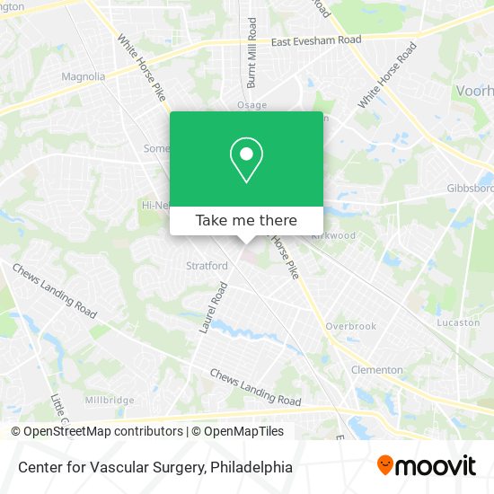Center for Vascular Surgery map