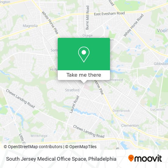 Mapa de South Jersey Medical Office Space
