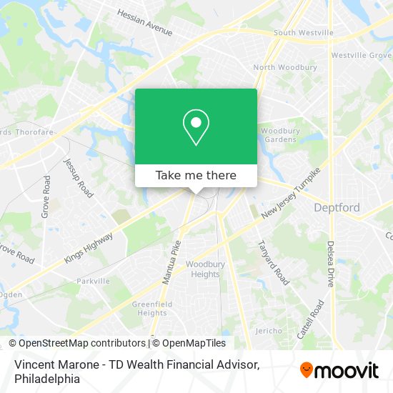 Mapa de Vincent Marone - TD Wealth Financial Advisor