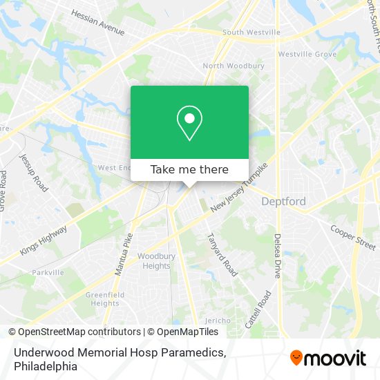 Mapa de Underwood Memorial Hosp Paramedics