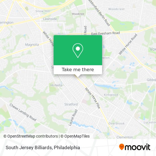 South Jersey Billiards map