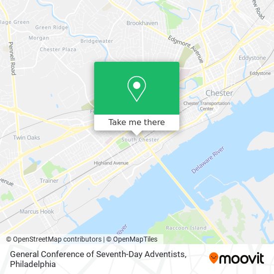 General Conference of Seventh-Day Adventists map