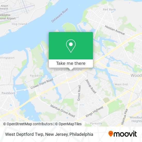 Mapa de West Deptford Twp, New Jersey