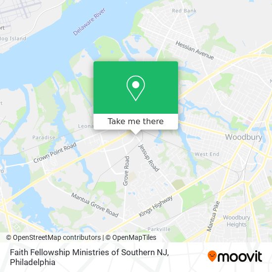 Faith Fellowship Ministries of Southern NJ map