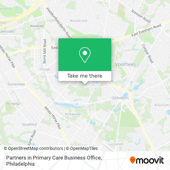 Partners in Primary Care Business Office map