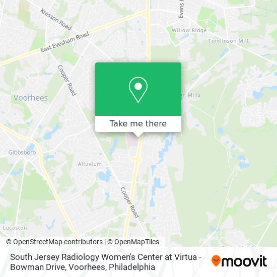 South Jersey Radiology Women's Center at Virtua - Bowman Drive, Voorhees map