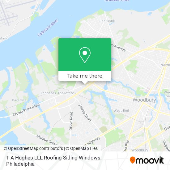 T A Hughes LLL Roofing Siding Windows map