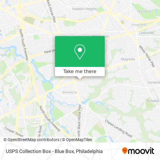 USPS Collection Box - Blue Box map