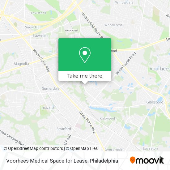 Mapa de Voorhees Medical Space for Lease