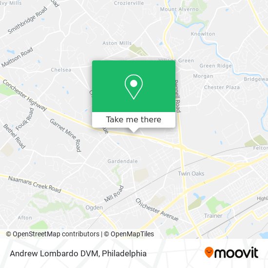 Andrew Lombardo DVM map