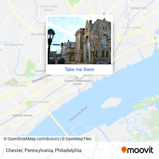 Mapa de Chester, Pennsylvania