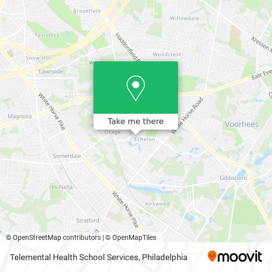 Telemental Health School Services map