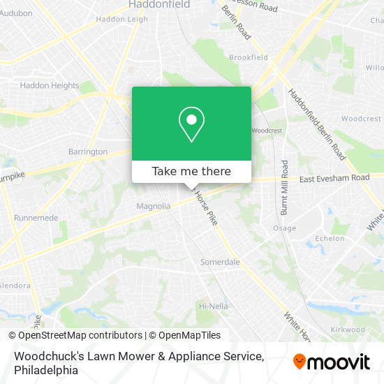 Mapa de Woodchuck's Lawn Mower & Appliance Service