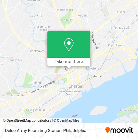Delco Army Recruiting Station map