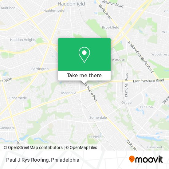 Paul J Rys Roofing map