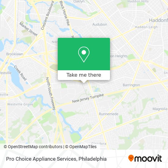 Pro Choice Appliance Services map