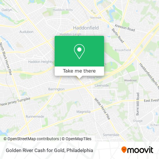 Golden River Cash for Gold map