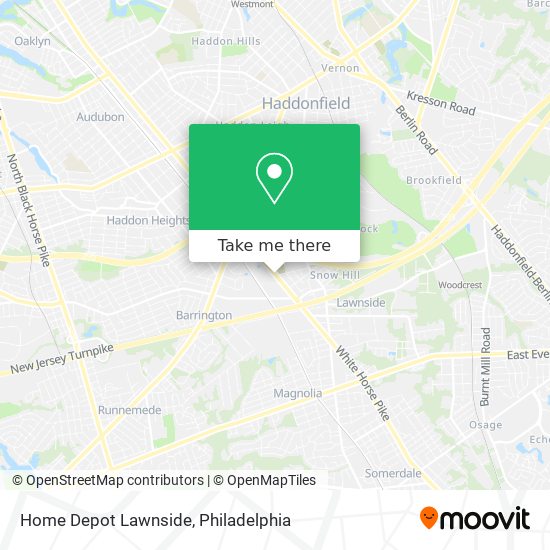Home Depot Lawnside map