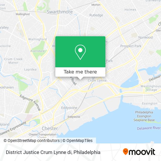 District Justice Crum Lynne di map