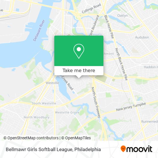 Mapa de Bellmawr Girls Softball League