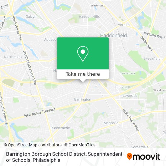 Mapa de Barrington Borough School District, Superintendent of Schools