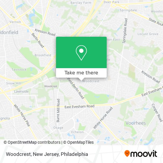 Mapa de Woodcrest, New Jersey