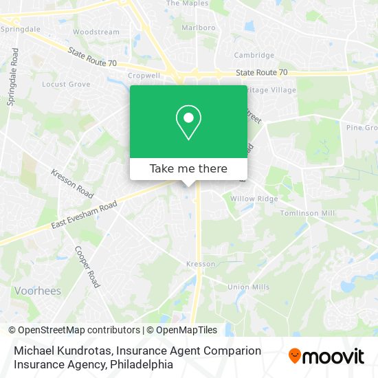 Mapa de Michael Kundrotas, Insurance Agent Comparion Insurance Agency