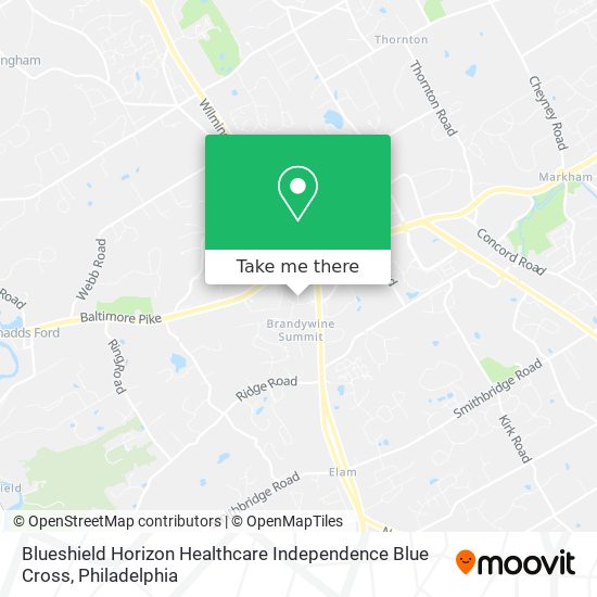 Mapa de Blueshield Horizon Healthcare Independence Blue Cross