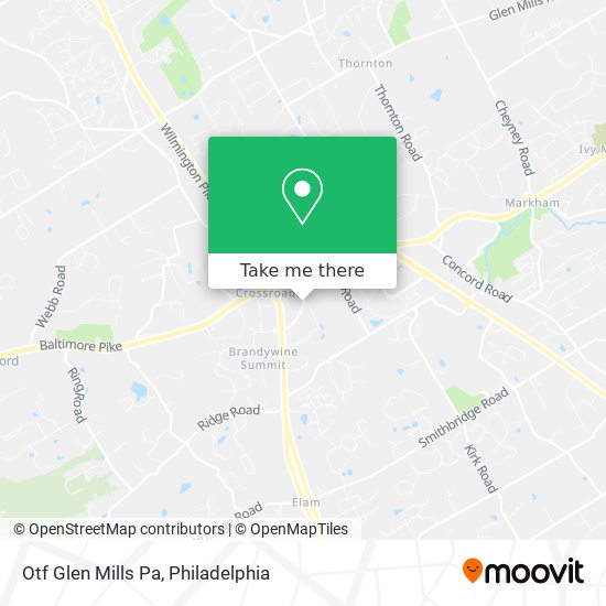 Mapa de Otf Glen Mills Pa