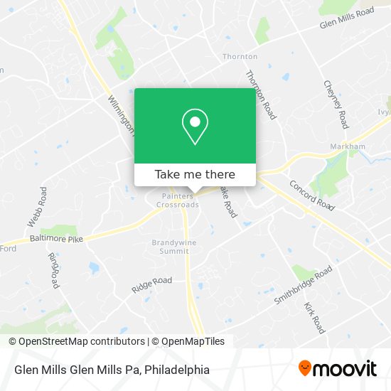 Glen Mills Glen Mills Pa map