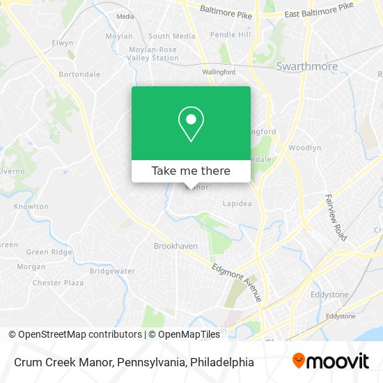 Mapa de Crum Creek Manor, Pennsylvania