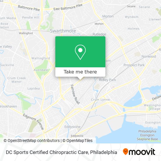 DC Sports Certified Chiropractic Care map