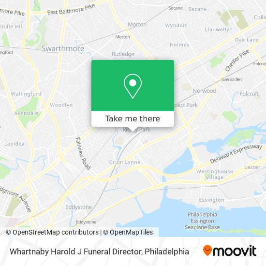 Mapa de Whartnaby Harold J Funeral Director