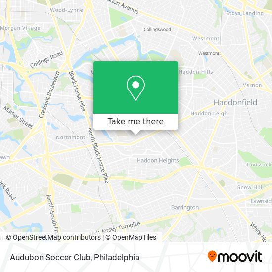 Audubon Soccer Club map
