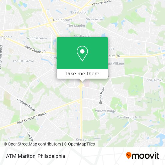 ATM Marlton map