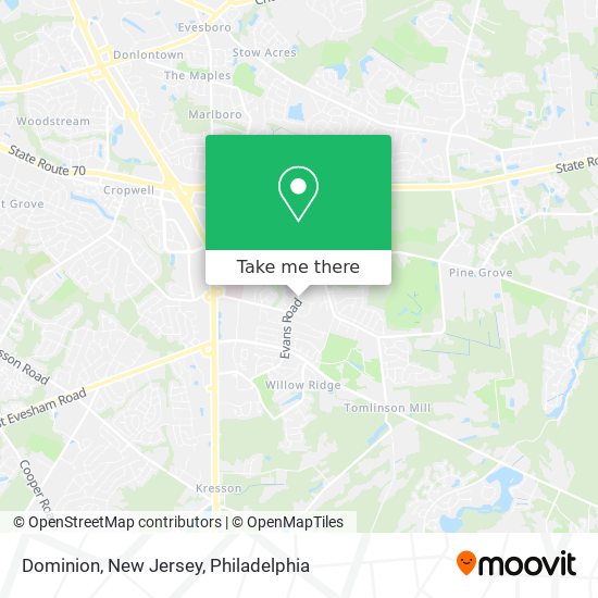 Mapa de Dominion, New Jersey