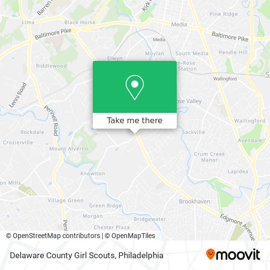 Delaware County Girl Scouts map